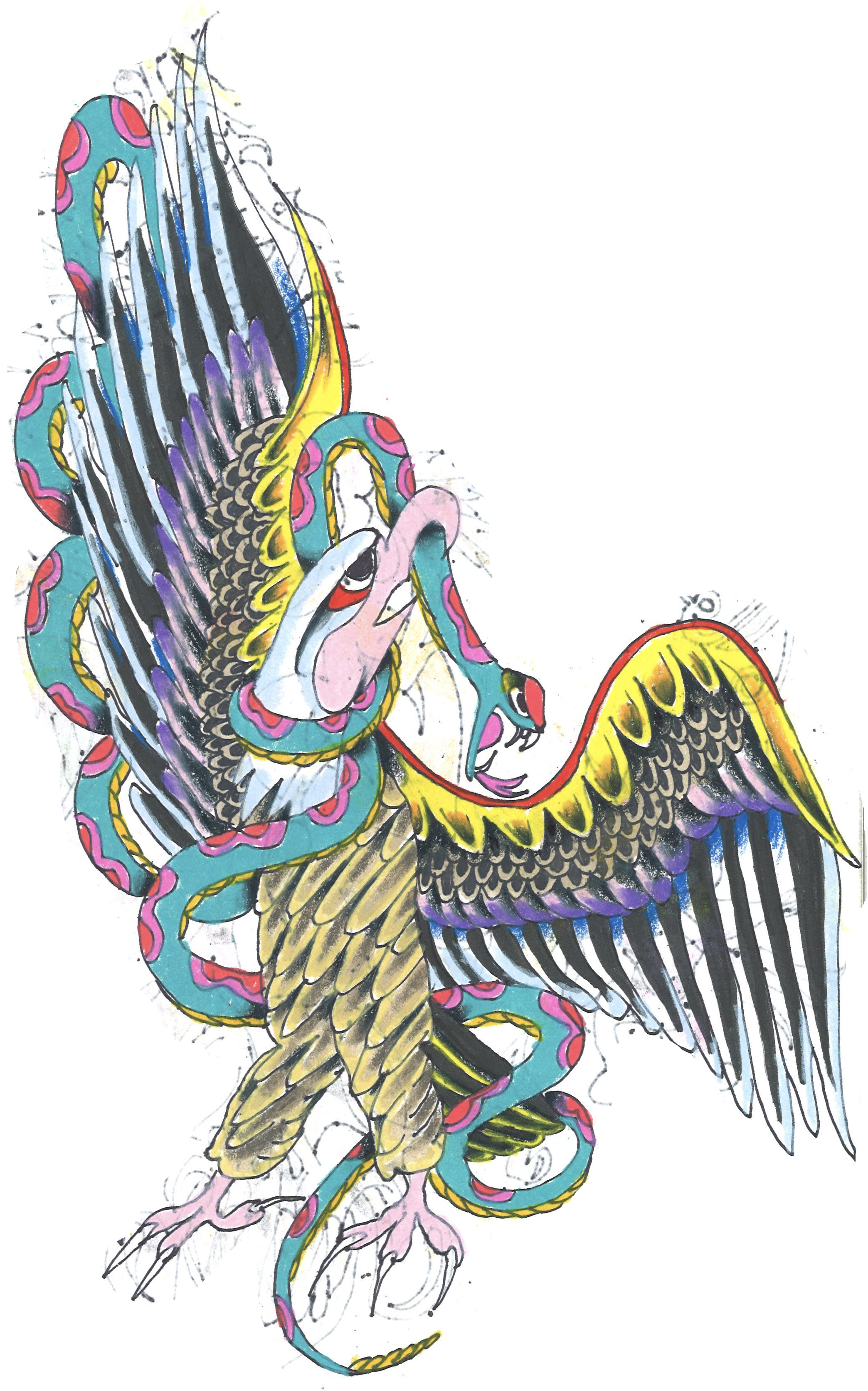 tattoo flash drawing