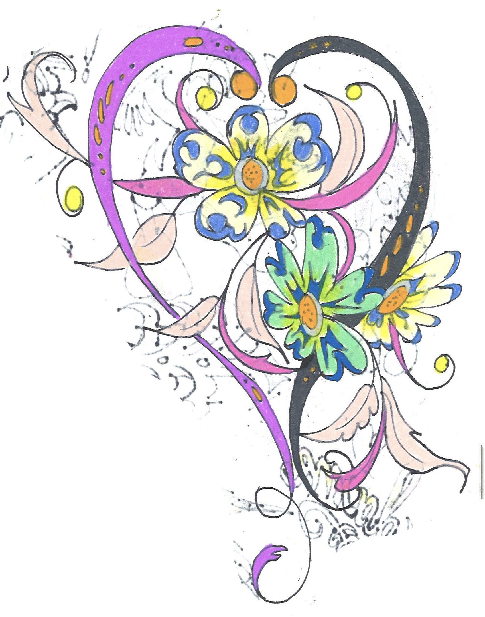 tattoo flash drawing