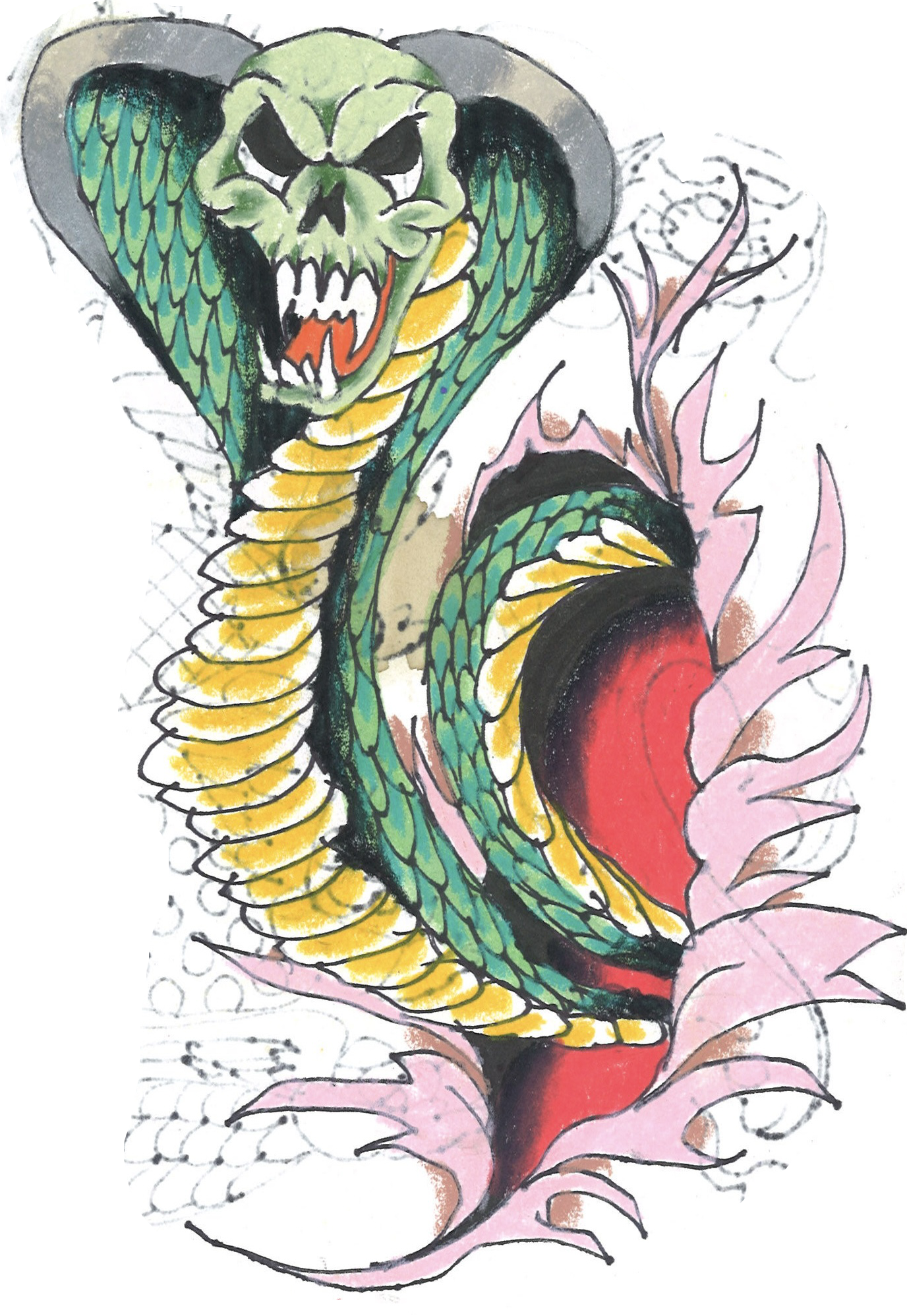 tattoo flash drawing