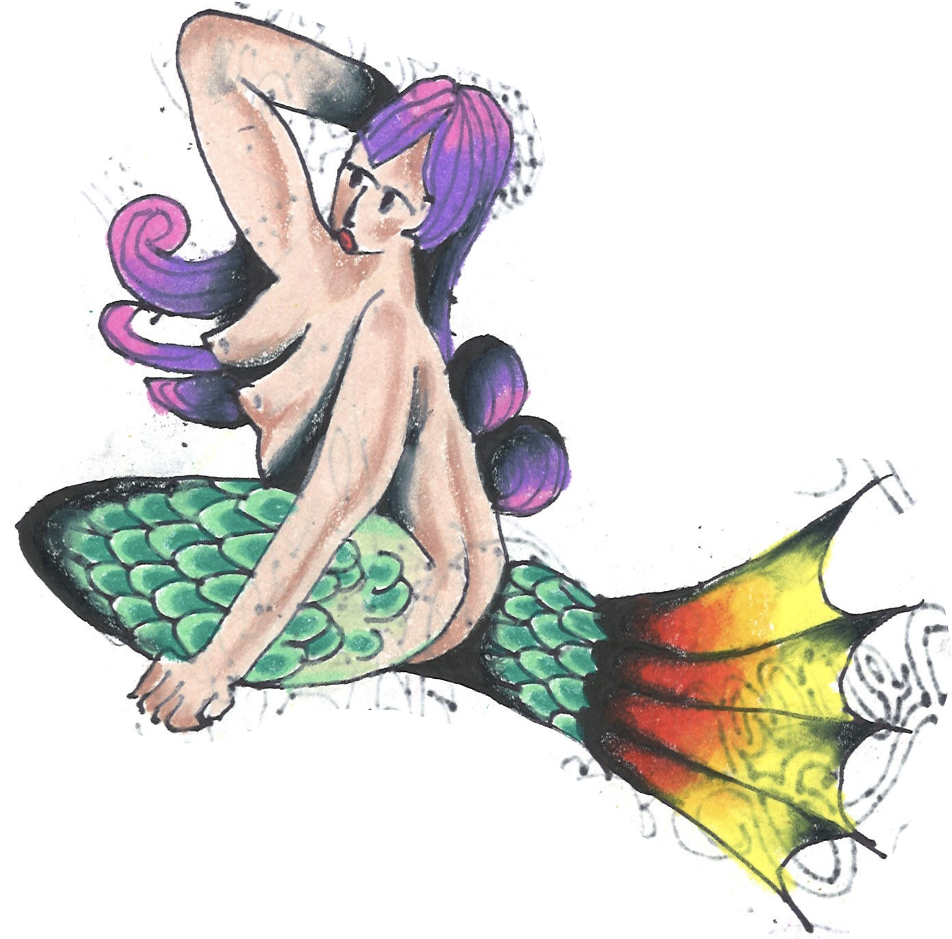 tattoo flash drawing