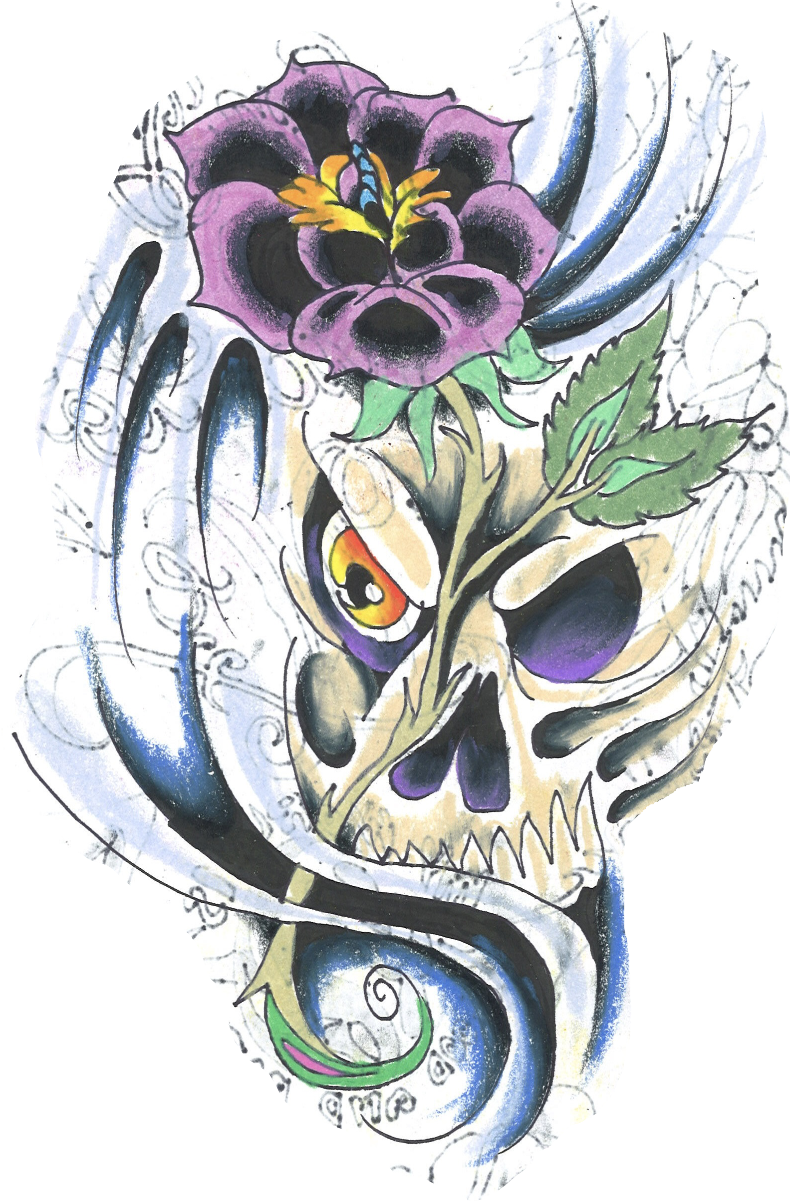 tattoo flash drawing