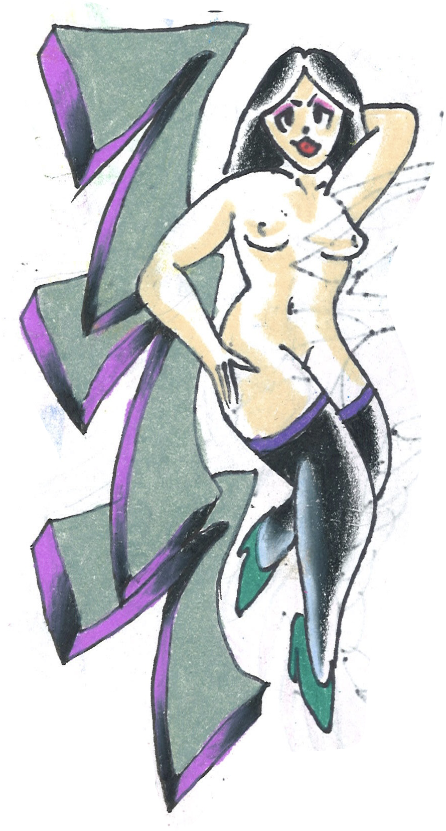 tattoo flash drawing