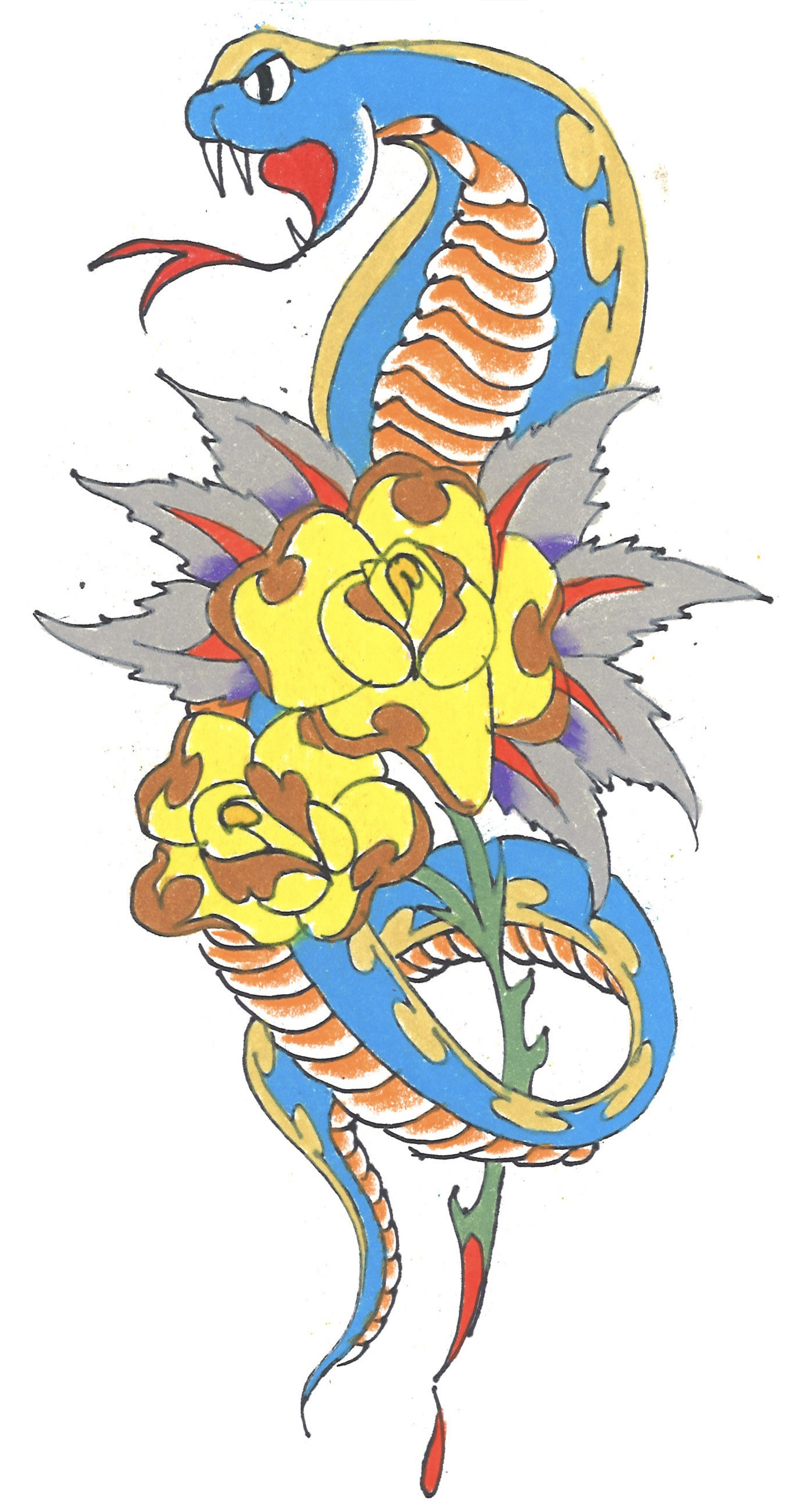 tattoo flash drawing